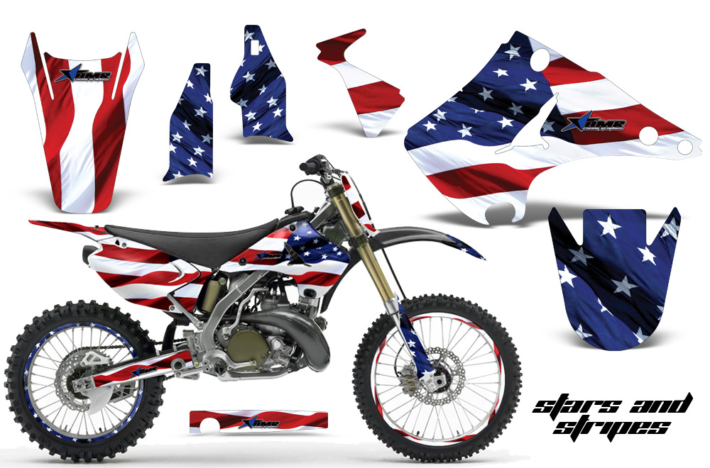 Kawasaki KX 125 250 03-08 NP Graphic Kit STARS STRIPES